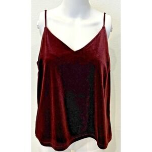 A New Day Burgundy Velvet Whimsigoth Vampy Fairy Grunge Tank Top Size‎ M Layer